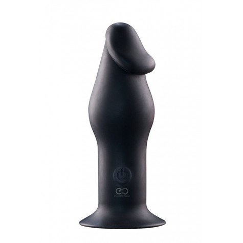 Черный анальный вибромассажер 5INCH RECHARGEABLE BUTTPLUG - 12,7 см.