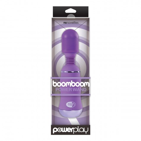 Фиолетовый вибромассажер с усиленной вибрацией BoomBoom Power Wand