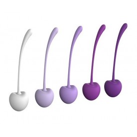 Набор из 5 фиолетово-белых шариков CHERRY KEGEL EXERCISERS